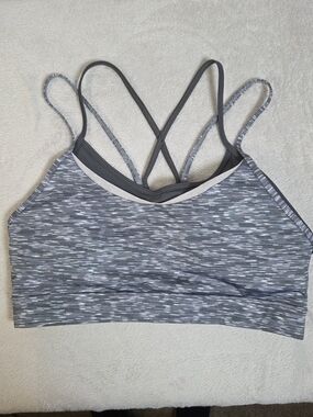 The ZYIA Active Gray Space Dye Luxe Strappy Bra XXL EUC